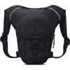 Long Keeper Marsupio Gamba Moto - Borsa Gamba Impermeabile Borsa Tattica da Cintura Marsupio Cosciale Laterale Multitasche per Moto Ciclismo Escursionismo Outdoor (Nero)