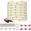 FCOB COB Striscia LED Flessibile Ad Alta Densità Bianco Naturale 4000K 480LEDs/M 10M DC24V 8mm Bianco PCB Dimmerabile IP30 per la Decorazione Interna (Non Include Alimentazione Controllore)