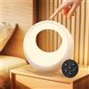 URAQT Luce Notturna Bambini, Lampada da comodino Touch dimmerabile rotonda, luce notturna per bambini ricaricabile, con Telecomando e Funzione Timer, 7 Colori RGB e 9 Modalità, per Camera da Letto