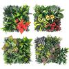 Lxoraziy Pannelli Muro Vegetale Artificiale 4 Pezzi 25x25cm, Piante Finte da Parete con Foglie Verdi Decorative per Interni Esterni, Giardino, Balcone, Matrimonio, Ufficio -A