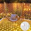 XiXiRan Catena luminosa a rete, catena luminosa, 2 x 2 m,rete a LED, 8 modalità di lampeggiamento, illuminazione natalizia per esterni, Fairy Lights per esterni
