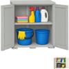 Armadietto basso in plastica a 2 ante - grigio