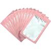 yayafunfun 100 Sacchetti di Alluminio Riutilizzabili Impermeabili con Zip, Rosa Mylar - Per Dolci, Gioielli, Caffè e Collezionabili - Design Piatto Con finestra trasparente (10x15cm)