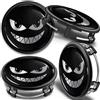 SkinoEu 4 x 75 mm Coprimozzi per Cerchi Compatibili per Mercedes Benz Copricerchi in Lega Tappi Ruota 6470207 / B66470200 Argento Nero CM 71
