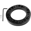 Akozon distanziale volante + Distanziatore per volante 12,5 mm volante universale per auto Kit adattatore per cuscinetto distanziatore Lega di alluminio nera