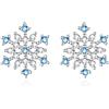 LINSTER Orecchini Fiocco di Neve per Donna Argento Sterling 925 Ipoallergenico CZ Festa Invernale Fiore Fiocco di Neve Orecchini a Bottone Gioielli di Natale Regali per Donne Ragazze Adolescenti