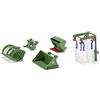 Siku 3658, Set di 5 accessori per caricatore frontale, 1:32, Verde, Compatibile con tutti i trattori caricatore frontale in scala 1:32