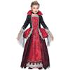 W WIDMANN MILANO Party Fashion - Costume da vampira per bambini, abito con sottoveste e crinolina, collare, Halloween, carnevale