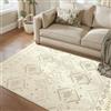 SONGMICS HOME Tappeto per Soggiorno, 160 x 230 cm Tappeto Salotto Antiscivolo, per Soggiorno Camera da Letto Cameretta, Lavabile in Lavatrice, Stile Boho, Beige Sabbia TAR029L02