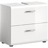 xonox.home Mobile sottolavello, Bianco Lucido, 33 x 60 x14 cm