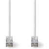 NEDIS Cavo di rete Cat 8.1 - S/FTP - Connettore RJ45-20 m - Rotondo - LSZH - Bianco - Etichetta