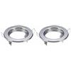 V-TAC VT-778-CH Portafaretto incasso GU10 e GU5.3 rotondo colore cromato box da 2 pezzi portafaretti - 3586