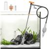 Pawfly Kit Cambio Acqua Acquario Sifone Pulitore Vasca con Tubo 1.4 M ed Estensibile Strumenti Pulizia Ghiaia Manuale per Sostituzione Acqua Lavaggio Sabbia e Manutenzione