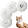 CAAGGMM Ciotola Piatta Gatti Ceramica, 4 Pezzi Ciotole Piatte per Gatti in Ceramica, Ciotole Piatta Acqua Piatto, Motivo con Gatto, per Famiglie con Più Gatto, Cibo Secco E Umido