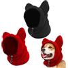 ZoneYan 2 Pezzi Cappello per Cani, ZoneYan Paraorecchie Cane, Calmante per Cani, Paraorecchie Cocker, Cappello Cani, Antirumore, Caldo (Rosso+Nero, S)
