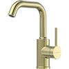 KeeGone Rubinetto Bagno Lavabo Girevole a 360°, Rubinetto per Lavabo Caldo e Freddo Regolabile, Rubinetto per Bagno Monocomando, Rubinetto in Acciaio Inossidabile, Facile Installazione, Oro