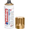 edding 5200 Spray Permanente, Oro Prezioso Opaco, 200 Ml, Vernice Acrilica Premium per Dipingere e Decorare Vetro, Metallo, Legno, Ceramica, Plastica, Tela, Smalto Acrilico, Vernice Spray