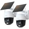 Imou 2K Kit Telecamere Esterne con Pannello Solare, 360°PTZ, IP65, Pack2