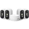 eufy Security eufyCam C35 4 Telecamere Wireless per Int/Est, Montaggio Magnetico, Vista Notturna a Colori, Memoria Locale, Nessun Costo Mensile, IP67, Riconoscimento Viso, Supporto Pannello FV, Bianco