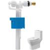 Blleshelfl Valvola di riempimento universale, ricambi per la valvola di riempimento WC con connessione in brasso G3/8 e G1/2, valvola di alimentazione dell'acqua regolabile per le cassette da lavaggio WC in pl