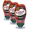 Calvé Ketchup Speziato, Formato 250 ml Top Down con Zenzero, Cannella, Pepe e Mix di Spezie Esotiche per Grigliate, Panini e Piatti Vegetariani (Confezione da 3)