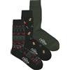 JACK & JONES JACXMAS REINDEER SOCKS 3 PACK BLACK/URBAN CHIC Calzini Uomo