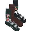 JACK & JONES JACSNOWY XMAS SOCKS 3 PACK BLACK/DARK NAVY Calzini Uomo
