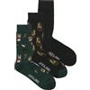JACK & JONES JACXMAS ANIMALS SOCKS 3 PACK SCARAB/BLACK Calzini Uomo