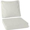 Amazon Basics - Cuscino per Sedia da Giardino con Schienale. 55.9x55.9x7.6 cm. Beige. Confezione da 1