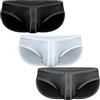 RM Real Men Real Men Ares-Accent - Slip Bikini a Vita Bassa con Tasca Taglia XS - 5XL, D Pouch 1 Pack - Nero Mesh, Small