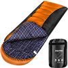 RISEPRO Sacco a pelo in flanella da 1,6 kg 3-4 stagioni Caldo Freddo Leggero, portatile, impermeabile per interni ed esterni: campeggio, zaino in spalla, escursionismo