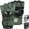 Mytra Fusion Guanti MMA Uomo e Donna — Design Traspirante con Palmo Aperto Guanti MMA Sparring con Supporto per il Polso per Kickboxing, Muay Thai, Combattimento in Gabbia, MMA & Arti Marziali