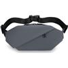 DAWOOWF Marsupio Uomo Tracolla,Borsa A Tracolla Da Uomo/Donna,Impermeabile,Cintura Regolabile,Leggera e Spaziosa,per Viaggi, Ciclismo, Sport,Lavoro (Grigio)