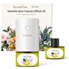 SenseFlow Diffusore di Oli Essenziali SF101 Profumatore per Ambienti con Atomizzatore Regolabile, Set di Oli Profumati, Aroma 120 Giorni, Luce LED, Ideale per Casa, Hotel e Studio - Pera e Fresia