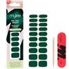 Mylee Gel Nail Wraps Stickers [Green Velvet] - Unghie Gel Adesive Pre-Polimerizzate per Manicure Istantanea, Lampada Non Necessaria, Ultra Resistenti, Lunga Durata, Facili da Applicare