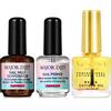 Major Dijit Nail Prep e Primer Unghie Gel 15ml - 3 pz. - Kit Preparatori per Unghie Professionale Migliora Tenuta delle Unghie Ricostruite Primer NON ACIDO Promotore d'adesione e Nail Prep Deidratante per Unghie