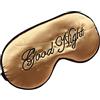 WIZBIOTECH Maschera per dormire, 100% vera maschera naturale per gli occhi di buona notte con fascia regolabile, blocca la luce con gli occhi protezione del sonno - oro e nero