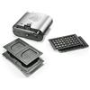 Senya Silver an Gaufrier - Macchina per crostacei, 2 in 1 Duo Waffles, set di 2 piastre intercambiabili con rivestimento antiaderente, 800 W SYCK-WM003S