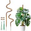 Mcbazel Monstera Moss Pole per Piante, Polo in Coco da 60cm e 120cm Flessibile con Accessori per la Crescita di Piante Rampicanti, Bastone Flessibile in Coco fatto a Mano per Piante da Interno Monster