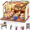 Foyucool DIY Miniature House, Kit Casa delle Bambole in Legno da Montare, Modellino Creativo per Adulti, Compleanni e Natale, Aula