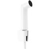 hansgrohe Doccetta bidette S con 1 tipo di getto a risparmio idrico (EcoSmart), incl. supporto doccia e flessibile doccia 1,25 m, senza valvola d'arresto, per acqua calda, bianco opaco, 29238700