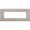 VIMAR 14657U.15 PLANA UP Placca naturalmente integrabile con Plana, 7 moduli, tecnopolimero, tortora matt