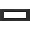 Vimar 14657U.19 Plana Up Placca naturalmente integrabile con Plana, 7 moduli, tecnopolimero, nero matt
