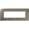 VIMAR 14657U.33 PLANA UP Placca naturalmente integrabile con Plana, 7 moduli, tecnopolimero, titanio