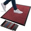 FB FunkyBuys Zerbino lavabile, per interni ed esterni, antiscivolo, resistente, zerbino in gomma altamente assorbente, perfetto per cucina, casa e ingresso in hotel (rosso, 60 x 120 cm)