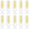 WULUN No Flickering No Strobe G9 LED lampadine di base in ceramica 9W, equivalente 90W alogeno, 900LM, bianco freddo 000K, basso calore, AC 85-265V, non dimmerabile, confezione da 10