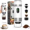 VHV Caffettiera Portatile, 3 In 1 Macchina per Caffè Viaggio - Senza Fili & Auto-Riscaldante - Con Batteria 7500mAh, 20 Bar di Pressione - Adatto a Varie Scene Portatili e Regali (Bianco)