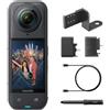 Insta360 X5 Pack Creator - Camera Impermeabile 8K 360º, Perfetta in Bassa Luce, Selfie Stick Invisibile, Lenti Resistenti e Sostituibili, Batteria 3 Ore, Audio Chiaro, Stabilizzazione, Editing IA