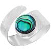81stgeneration Anello Avvolgente in Argento Sterling con Fascia Larga in Abalone e Finitura Satinata | Gioielli con Conchiglie Naturali Dell'oceano