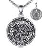 YFN Santo Patron Collana in argento Sterling Amuleto Medaglia Ciondolo Gioielli Religiosi Regali per Uomo Donna
